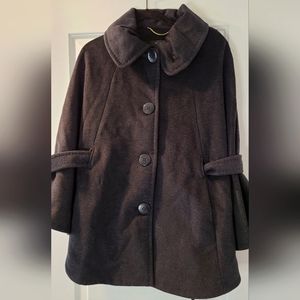 Ellen Tracy Wool Blend Belted Cape
